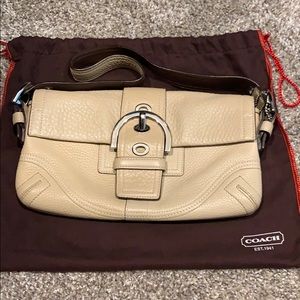 Tan/Cream Coach Purse